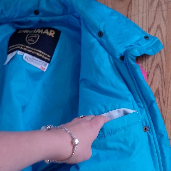Vintage Retro Dreimar Blue Pink Purple Ski Jacket - Picture 4 of 7